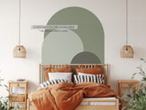 Dusty Green Modern Arch Wall Decal